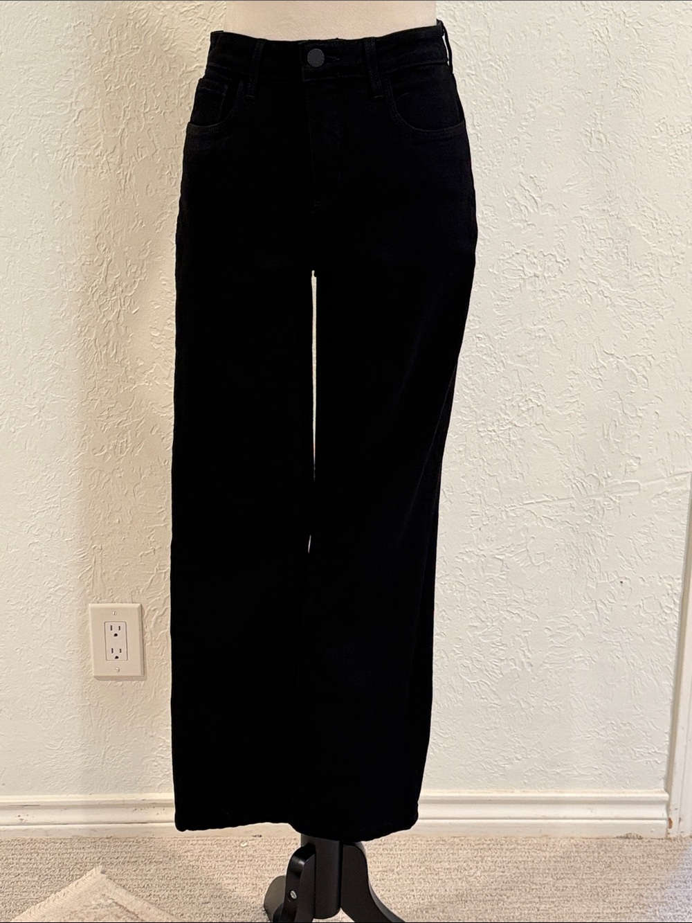 L'AGENCE Black High-Rise Wide-Leg Pants size 26